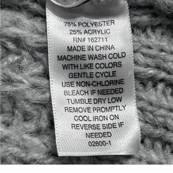 ARIZONA JEAN Company Light Gray  knitted Sweater Button Up M Good Sweater - Picture 5 of 7